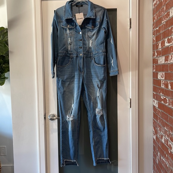NWT Kosmios Denim Jumpsuit - Picture 3 of 6
